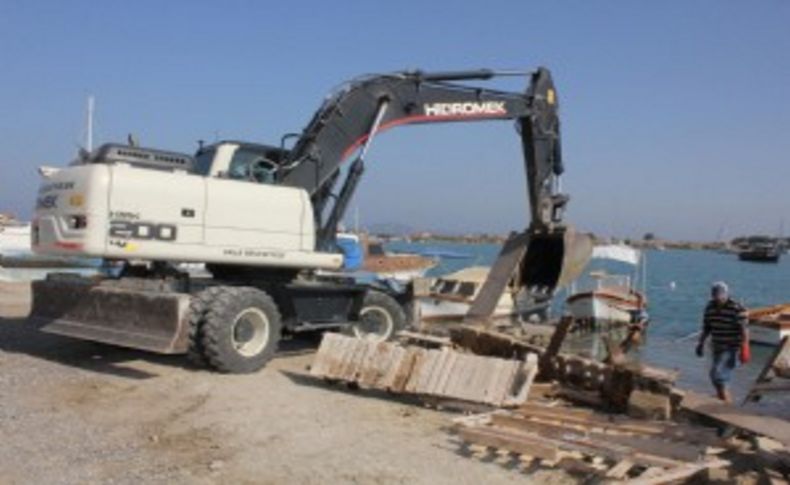 İskele kondulara yıkım operasyonu