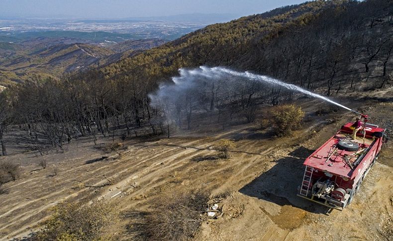 Yangın bitti 'nöbet' devam ediyor