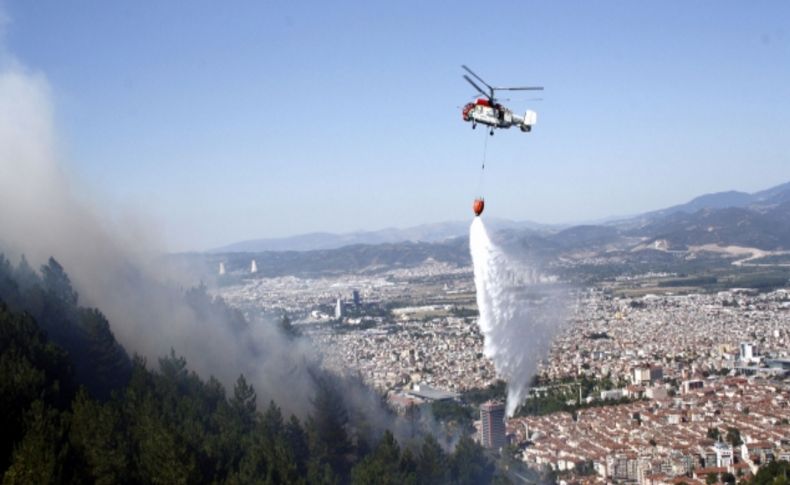 Yangın helikopterinin görevi bitti