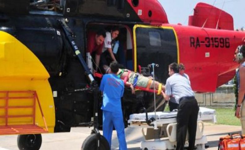 Yangın söndürme helikopteriyle getirildi, kurtarılamadı