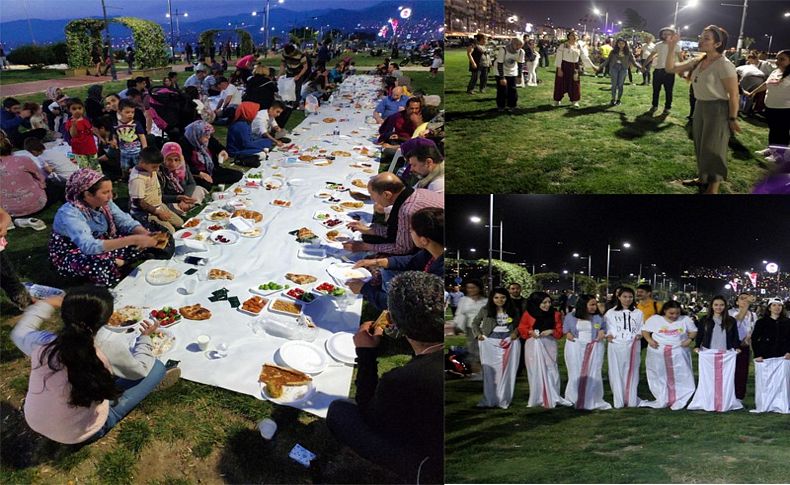 Yardım gönüllüleri Kordon'da iftar yaptı