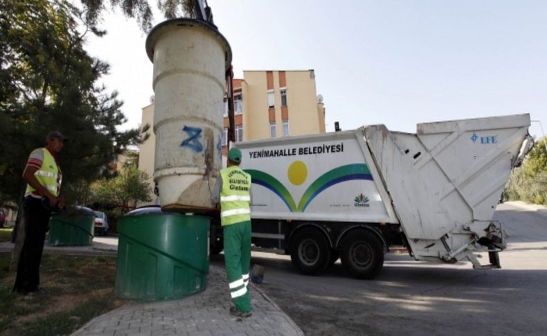 Yenimahalle’de çöpler yer altına indi
