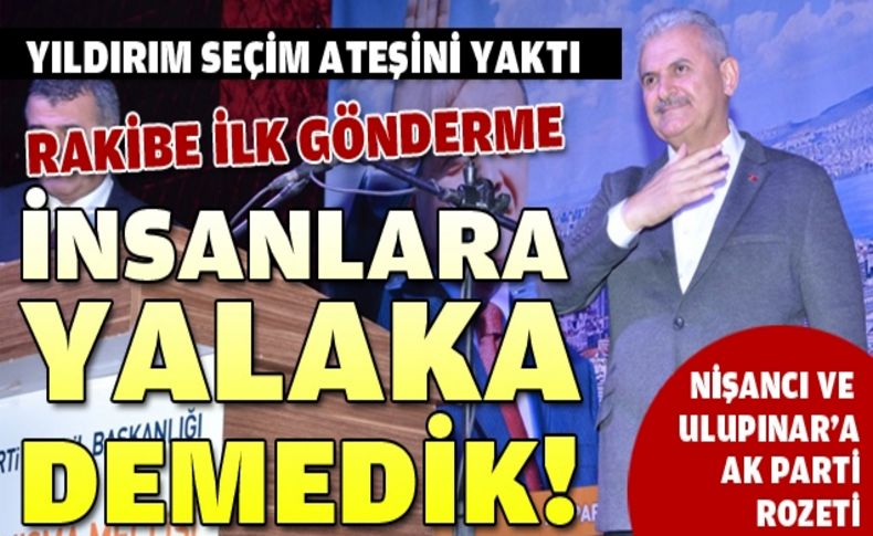 Yıldırım'dan Kocaoğlu'na ilk gönderme: İnsanlara yalaka demedik!