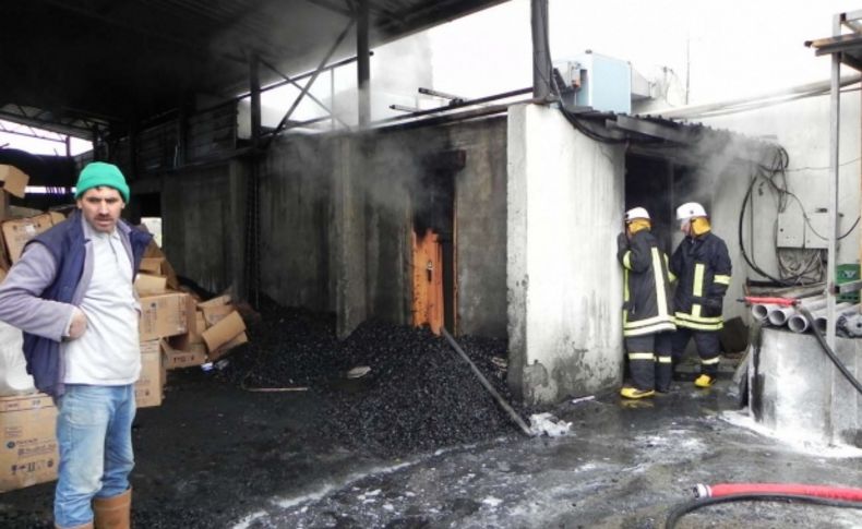 Yoğurt fabrikasında korkutan yangın