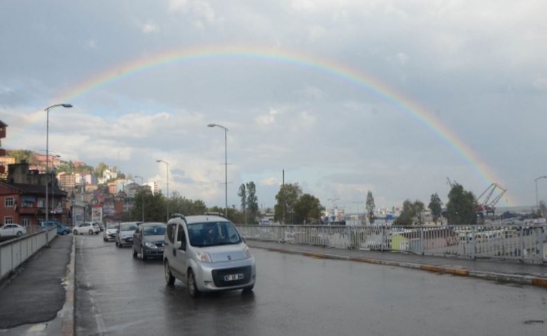 Zonguldak'ta gökkuşağı sürprizi