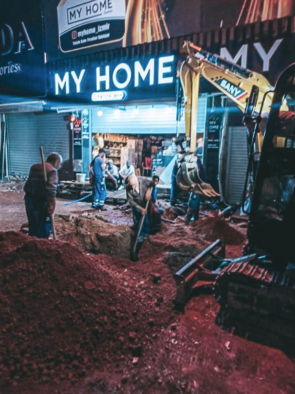 Kemeraltı altyapı çalışmaları tam gaz devam ediyor